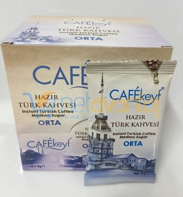 Cafekeyf Orta Şekerli Hazır Türk Kahvesi 12'li