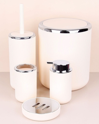 Lisbone Silver Krem Beşli Banyo Seti