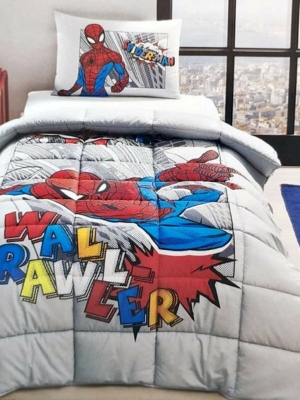 Özdilek Spiderman Lisanslı Yorgan Seti Örümcek Adam Süpermen Wall