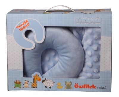 Özdilek Tomurcuk Bebek Battaniyesi Boyun Yastığı Hediyeli Mavi