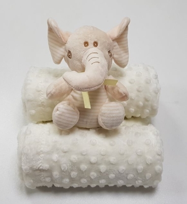 Özdilek Tomurcuk Bebek Battaniyesi Oyuncak Hediyeli Krem