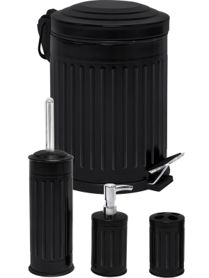 Foreca Vintage 4lü Banyo Seti Siyah