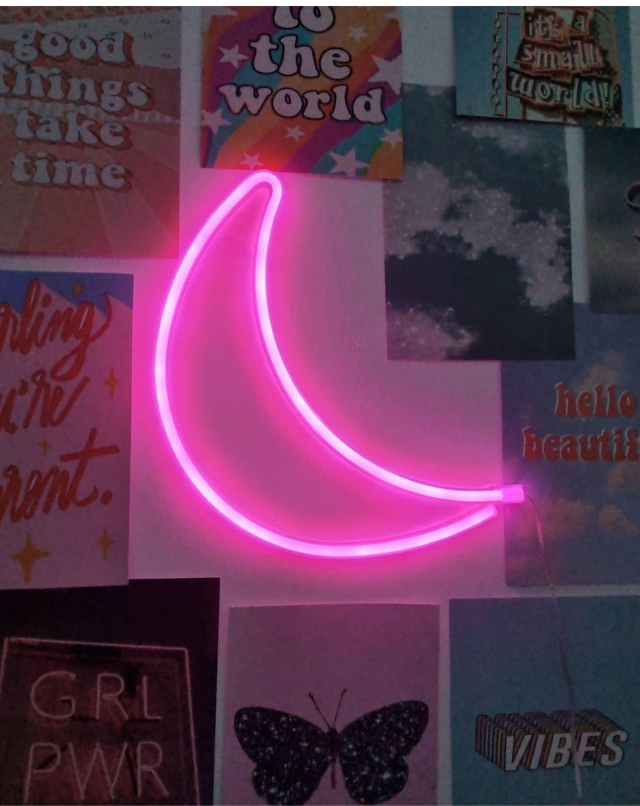 Half Moon Yarım Ay Neon Duvar Lambası Pembe Fiyatı Yorumları Kapıda