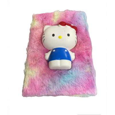 Hello Kitty Squishy Figürlü Rengarenk Peluş Kapaklı Defter