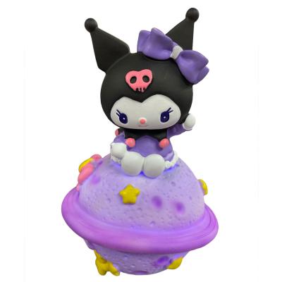 Kawaii Sanrio Kuromi Satürn Yanı Sönen Renk Değiştiren Gece Lambası Kumbara