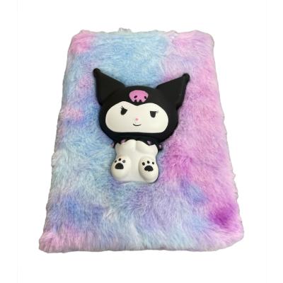 Kuromi Squishy Figürlü Rengarenk Peluş Kapaklı Defter