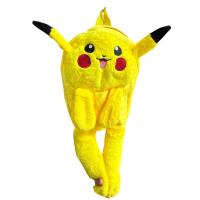 Pokemon Pikachu Işıklı Oynar Kulaklı Peluş Sırt Çantası