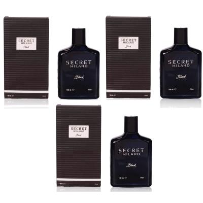 Secret Milano Black 100 Ml Erkek Parfümü 3 Adet