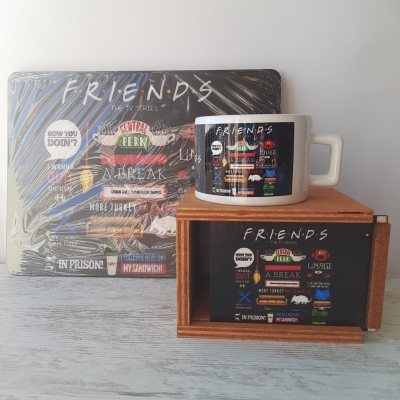 Friends Dizisi Özel Tasarım Kutulu Kupa Ve Kendin Yap Fotoğraf Albümü Seti