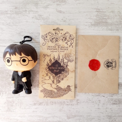 Harry Potter Büyücü Haritası Davet Mektubu Ve Squishy Anahtarlık Seti