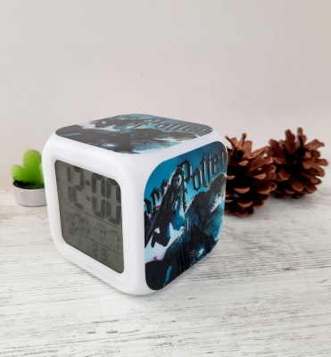Harry Potter Renk Değiştiren Alarmlı Termometreli Dijital Küp Saat Model 6