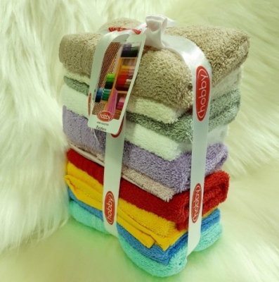 Hobby 10'lu Renkli Havlu Seti 30x50