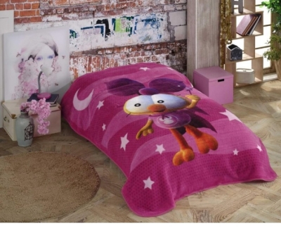 Hobby Bizimkiler Limon & Zeytin Pembe V2 Lisanslı Tek Kişilik Battaniye