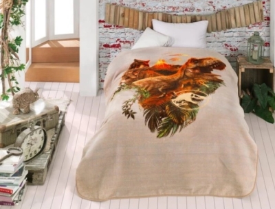 Hobby Tek Kişilik Lisanslı Jurassic World Trex Battaniye