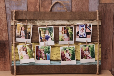 Kişiye Özel İpli 8 Fotoğraflı Ahşap Çerçeve Fotoğraf Albümü