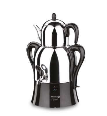 Korkmaz Çaykolik Siyah Paslanmaz Demlik