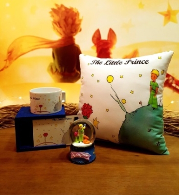 Küçük Prens Büyük Boy Kar Küresi Yastık Kupa Hediye Seti