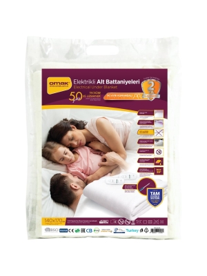 OMAK Tek Kişilik Elektrikli Battaniye 90X145