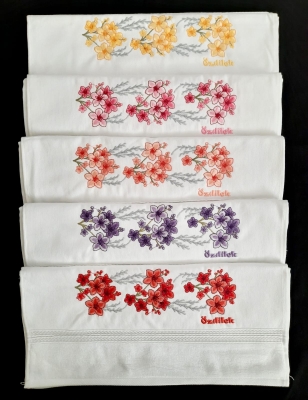 Özdilek Nakışlı Çeyizlik 5 Adet El Havlusu Seti Çiçek