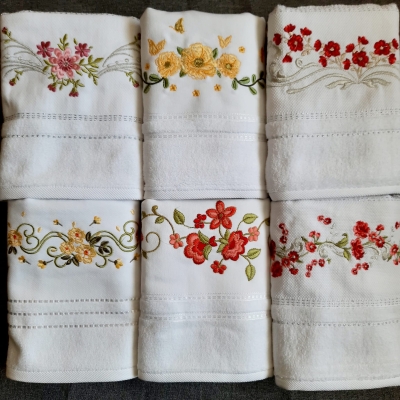 Özdilek Nakışlı Çeyizlik 6 Adet El Havlusu Seti 2