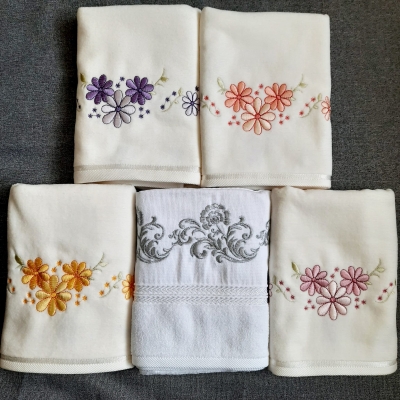 Özdilek Nakışlı Krem Ev Havlusu Seti 5 Adet