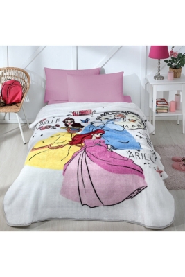 Özdilek Princess Time Disney Lisanslı Tek Kişilik Çocuk Battaniyesi 155x215