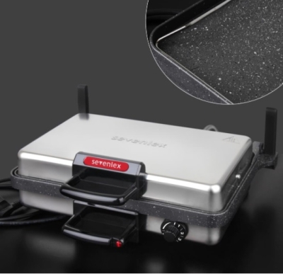 Sevenlex inox Metal Turbo Grill Granit Bazlama Tost ve Lahmacun Makinesi Sev001