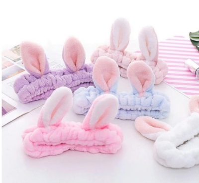 Tavşan Kulaklı Mercan Peluş Saç Bandı 6 Renk Seçeneği