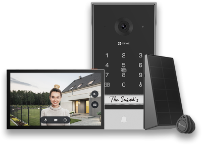 Ezviz CS-EP7 Akıllı Kablosuz Güneş ve Pilli Ekranlı 2K Görüntülü İnterkom Akıllı Ev Villa Tip Kapı Telefonu Diafon