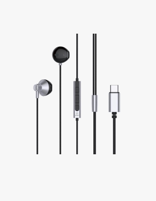 Genpa Gnp USB-C Kablolu Kulak İçi Kapsül Apple Tipi Kulaklık Gri