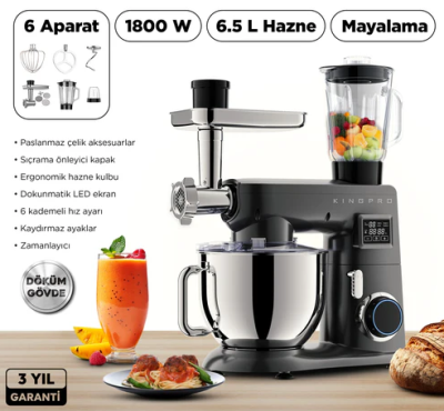 King KSM4001 Damboo Mutfak Şefi Antrasit