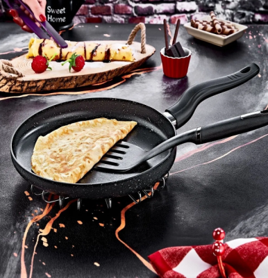 Olika Siyah Inci Granit 26 cm Krep Tava