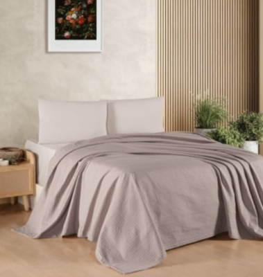 TAÇ Kristal Waffle Cappuccino Çift Kişilik Pike Takımı